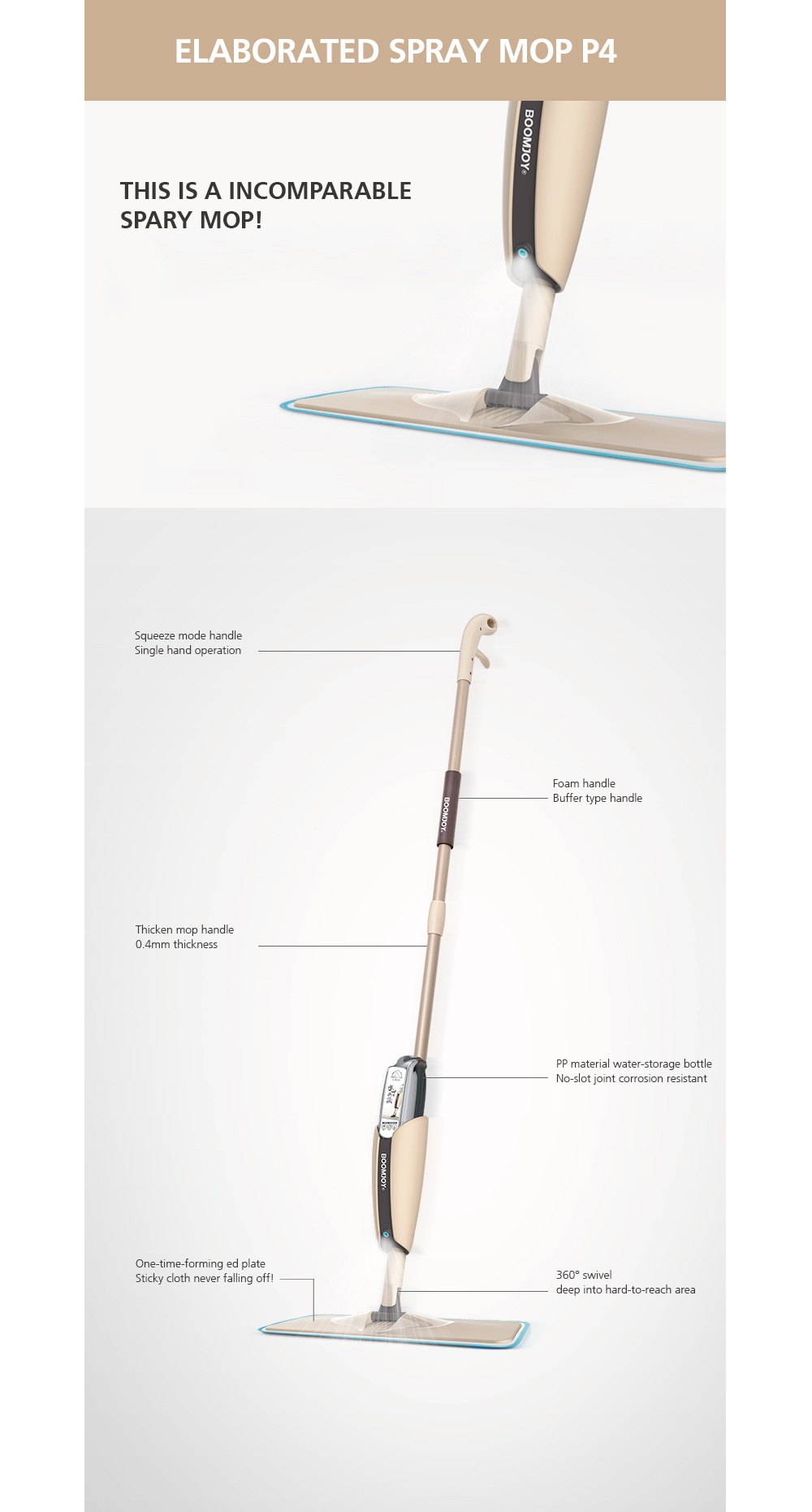 Boomjoy P4 spray mop 3