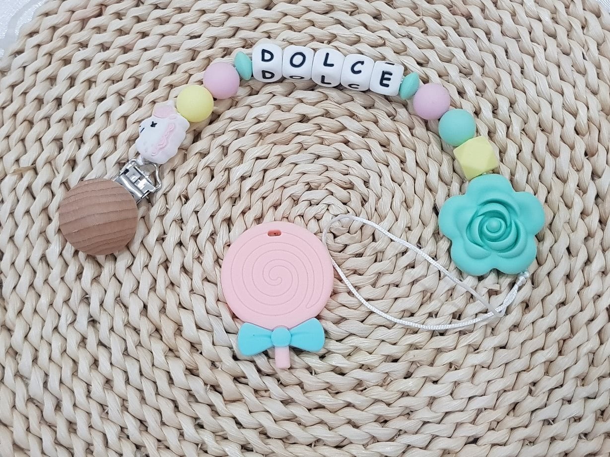 silicone teether beads for baby teething